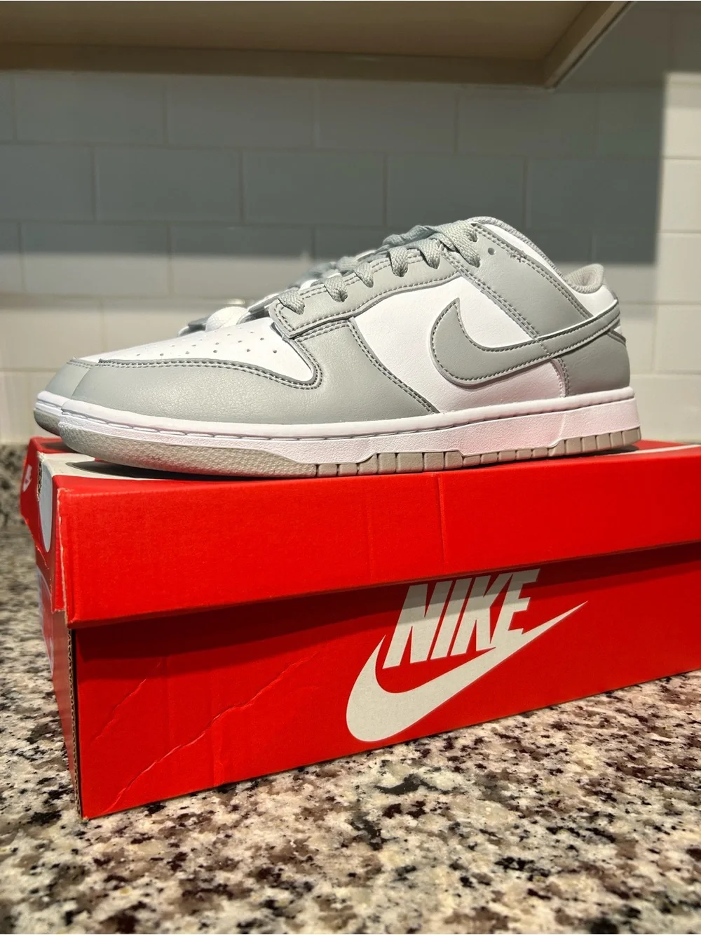 Nike Men’s Low-Top Sneakers - White & Light Gray